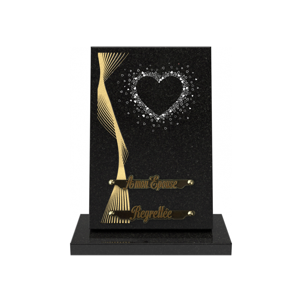 Plaque funéraire RÉVERBE – Plaques Funéraires Créations® – vue complémentaire