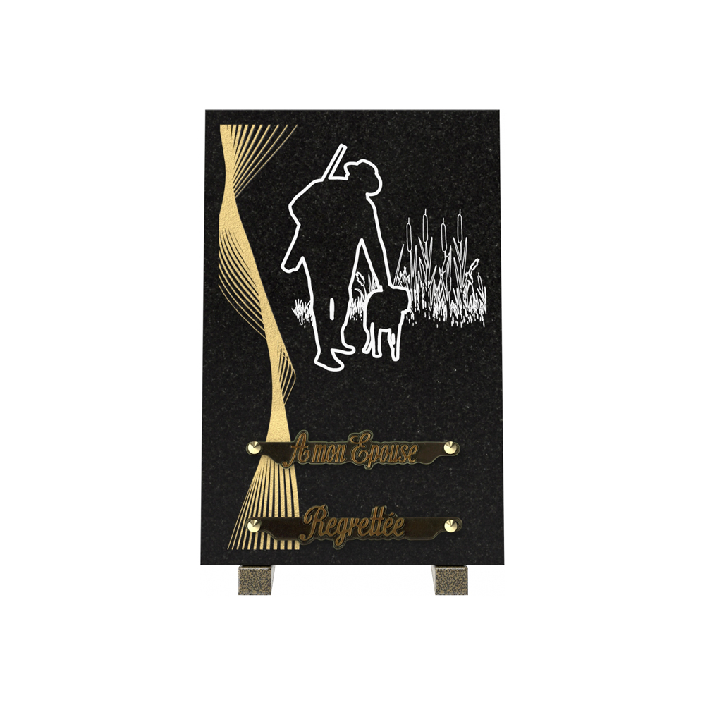 Plaque funéraire RÉVERBE – Plaques Funéraires Créations® – vue complémentaire