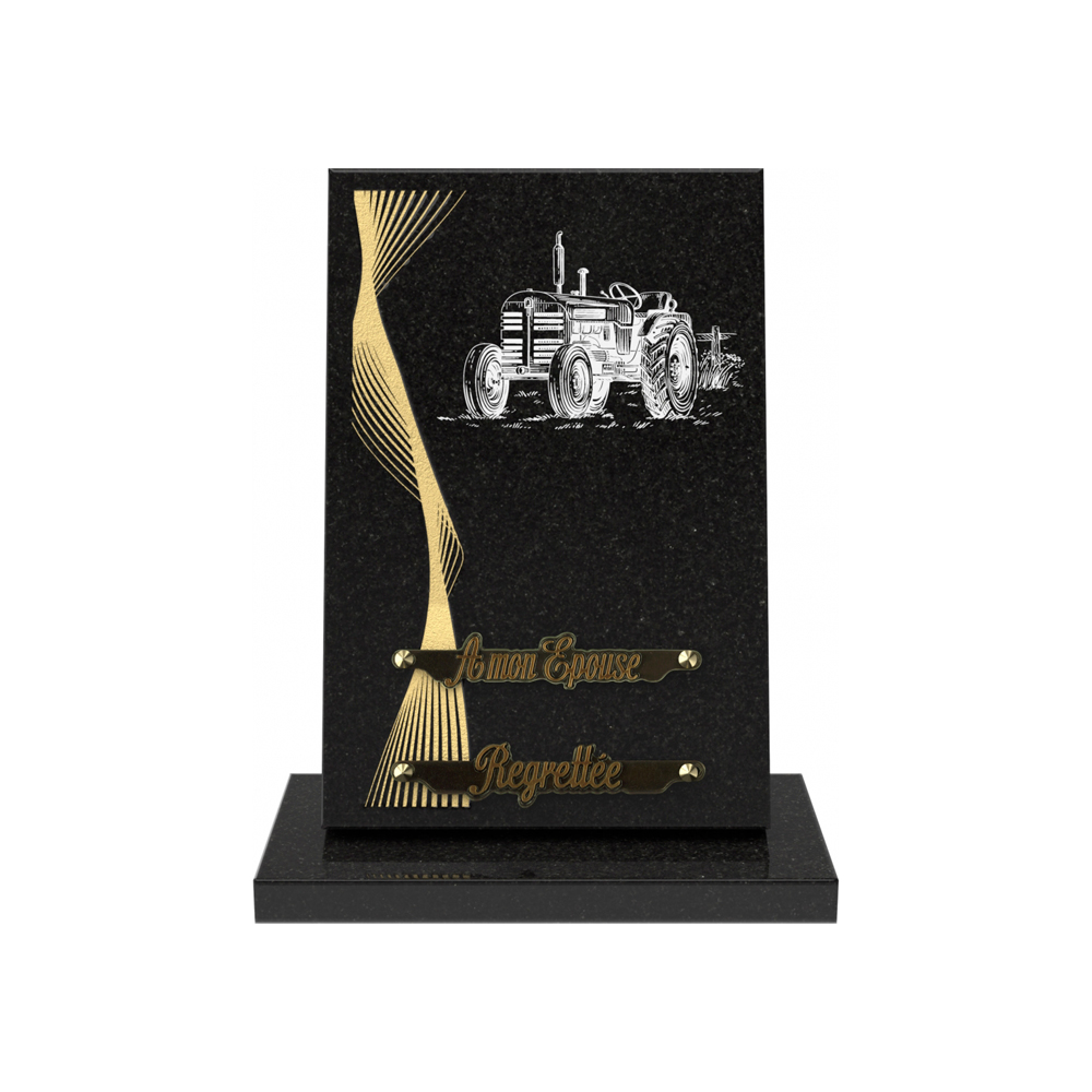 Plaque funéraire RÉVERBE – Plaques Funéraires Créations® – vue complémentaire