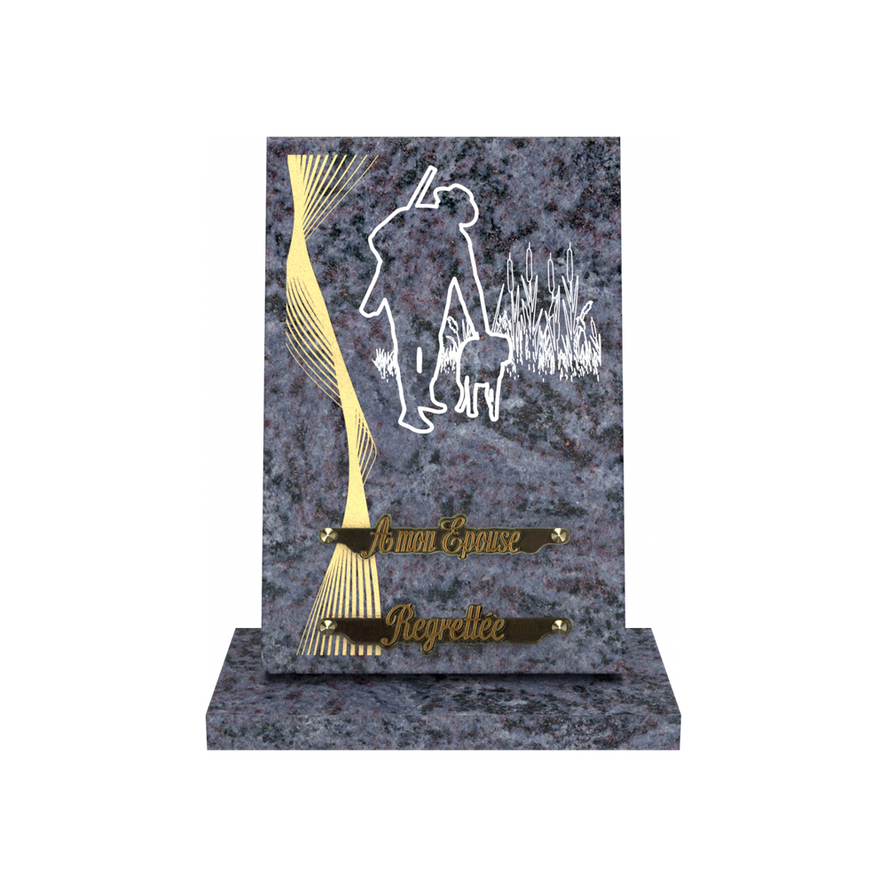 Plaque funéraire RÉVERBE – Plaques Funéraires Créations® – vue complémentaire