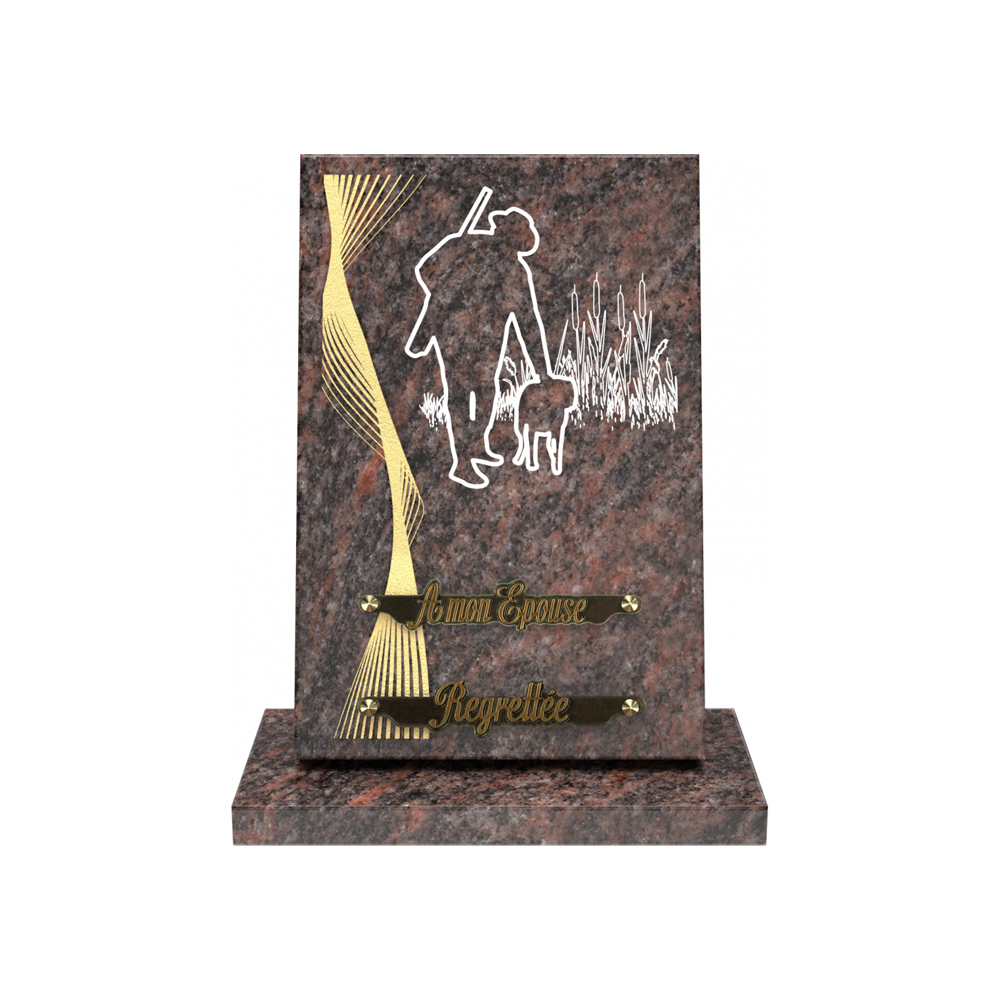 Plaque funéraire RÉVERBE – Plaques Funéraires Créations® – vue complémentaire