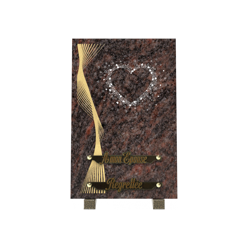 Plaque funéraire RÉVERBE – Plaques Funéraires Créations® – vue complémentaire