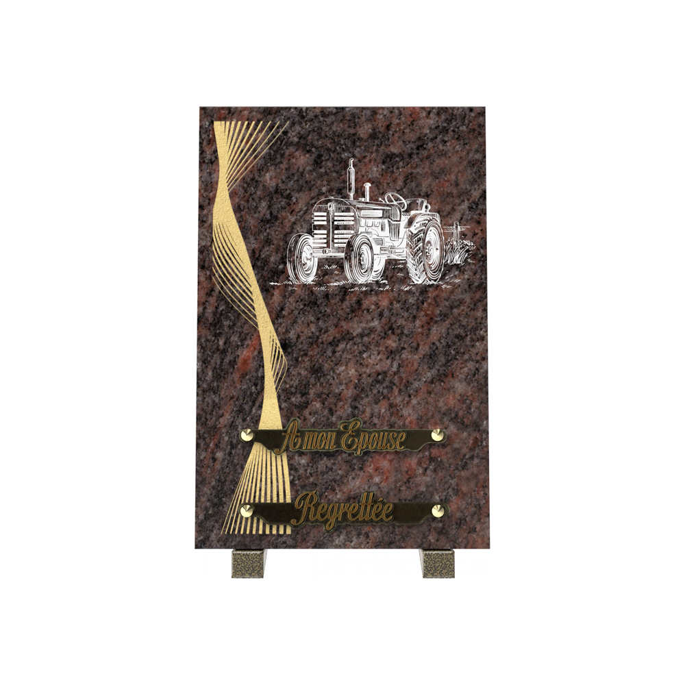Plaque funéraire RÉVERBE – Plaques Funéraires Créations®