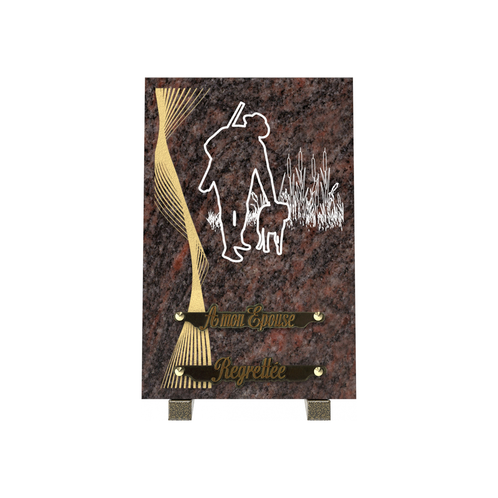 Plaque funéraire RÉVERBE – Plaques Funéraires Créations® – vue complémentaire