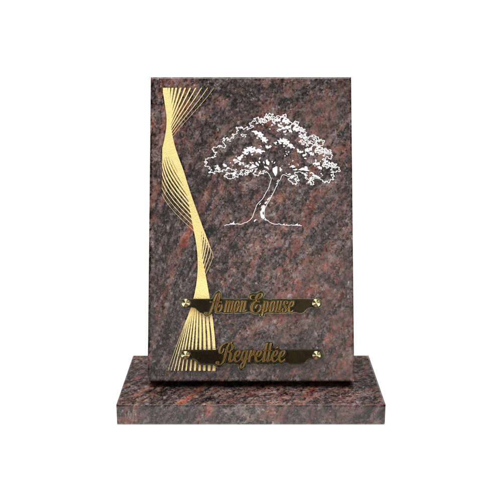 Plaque funéraire RÉVERBE – Plaques Funéraires Créations® – vue complémentaire