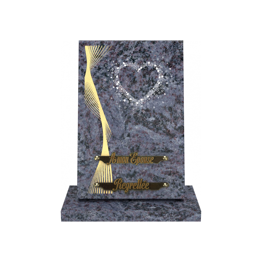 Plaque funéraire RÉVERBE – Plaques Funéraires Créations® – vue complémentaire