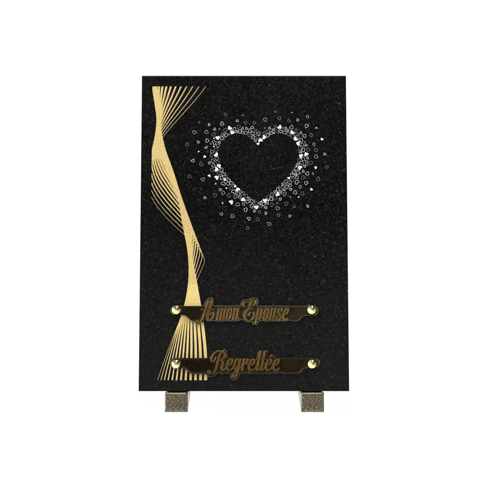 Plaque funéraire RÉVERBE – Plaques Funéraires Créations® – vue complémentaire