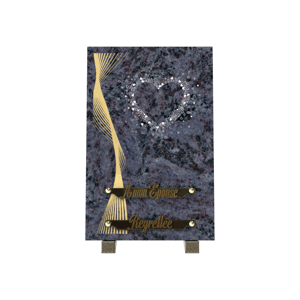 Plaque funéraire RÉVERBE – Plaques Funéraires Créations® – vue complémentaire
