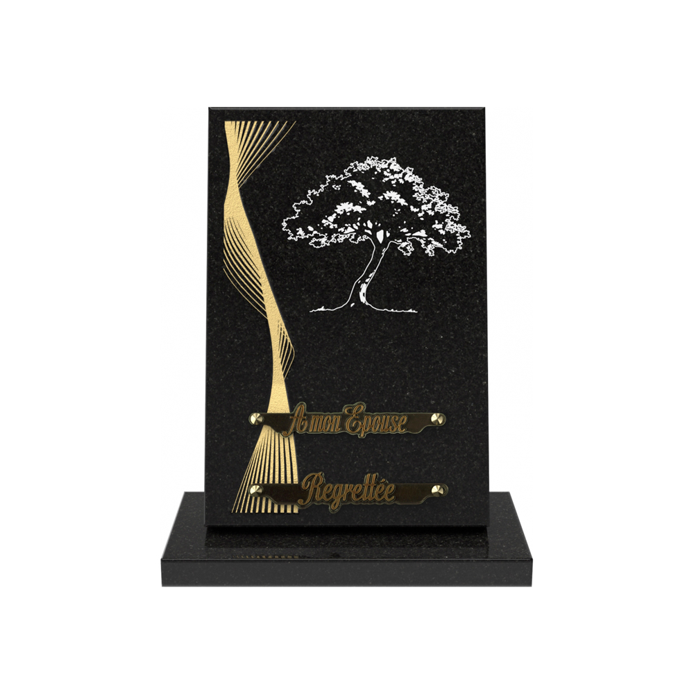 Plaque funéraire RÉVERBE – Plaques Funéraires Créations® – vue complémentaire