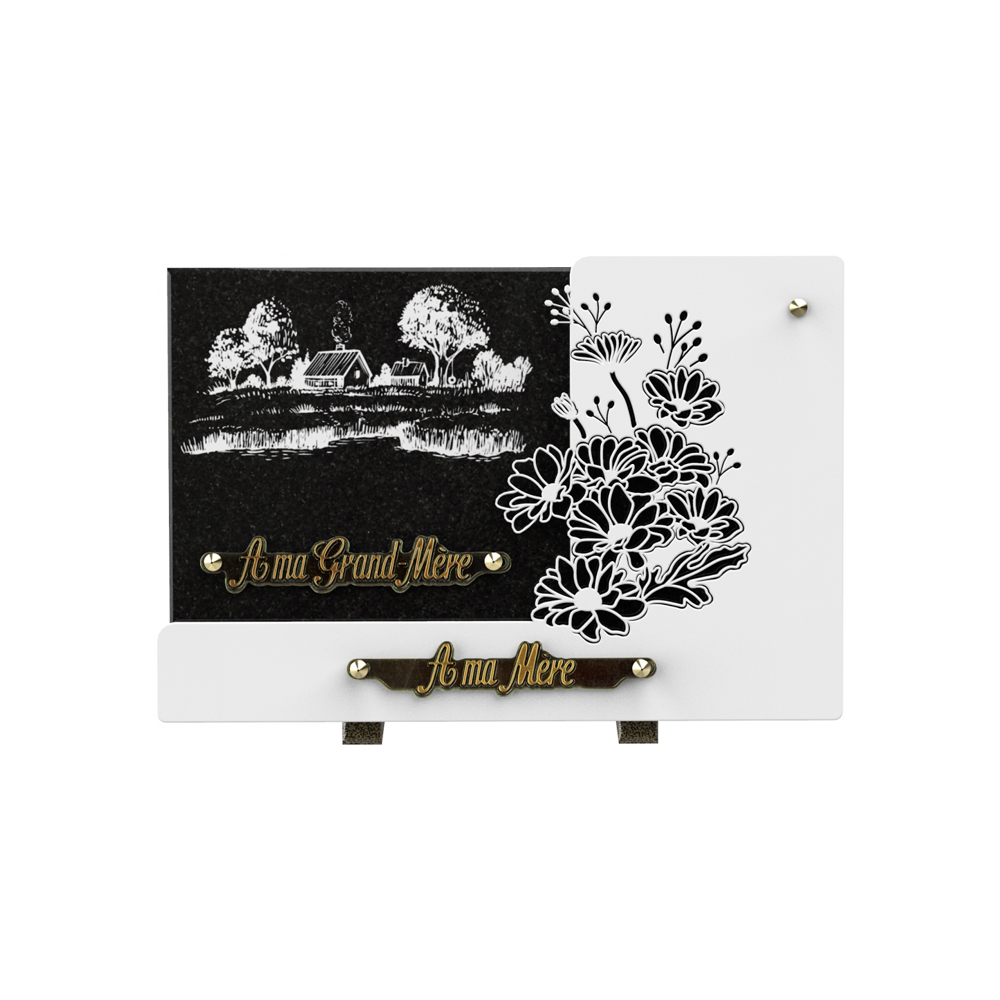 Plaque funéraire MANTILLE – Plaques Funéraires Créations® – vue complémentaire