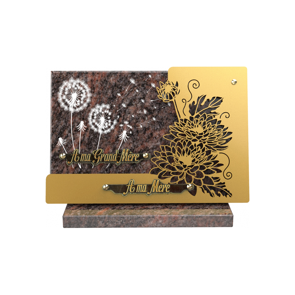 Plaque funéraire MANTILLE – Plaques Funéraires Créations® – vue complémentaire