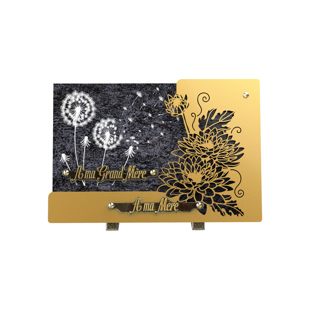 Plaque funéraire MANTILLE – Plaques Funéraires Créations® – vue complémentaire