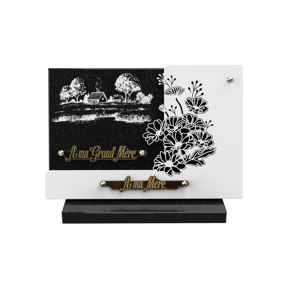 Plaque funéraire MANTILLE – Plaques Funéraires Créations® – vue complémentaire