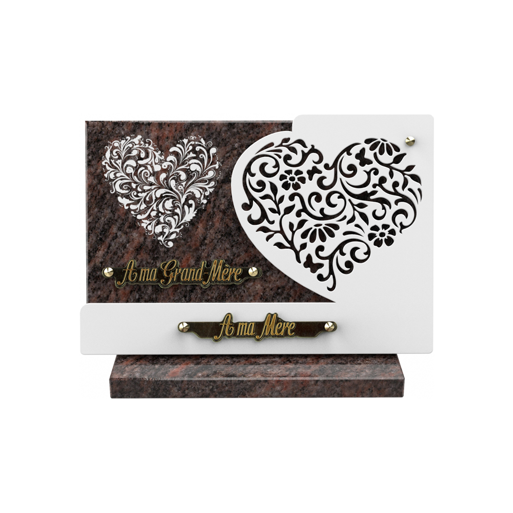 Plaque funéraire MANTILLE – Plaques Funéraires Créations® – vue complémentaire