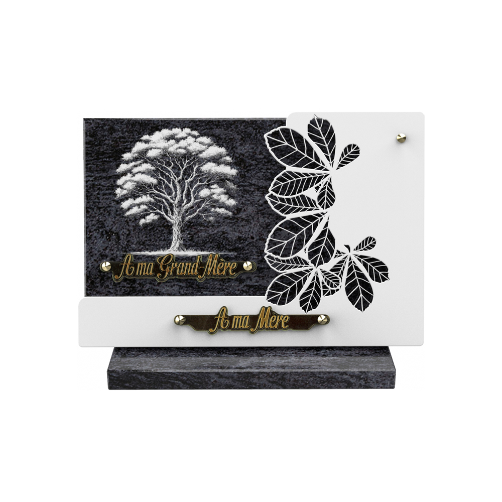 Plaque funéraire MANTILLE – Plaques Funéraires Créations® – vue complémentaire
