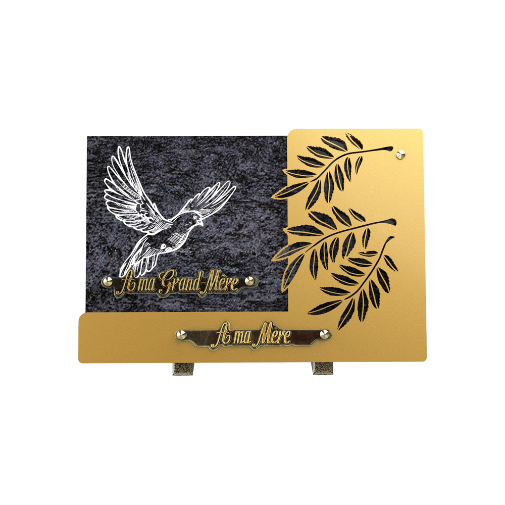 Plaque funéraire MANTILLE – Plaques Funéraires Créations® – vue complémentaire