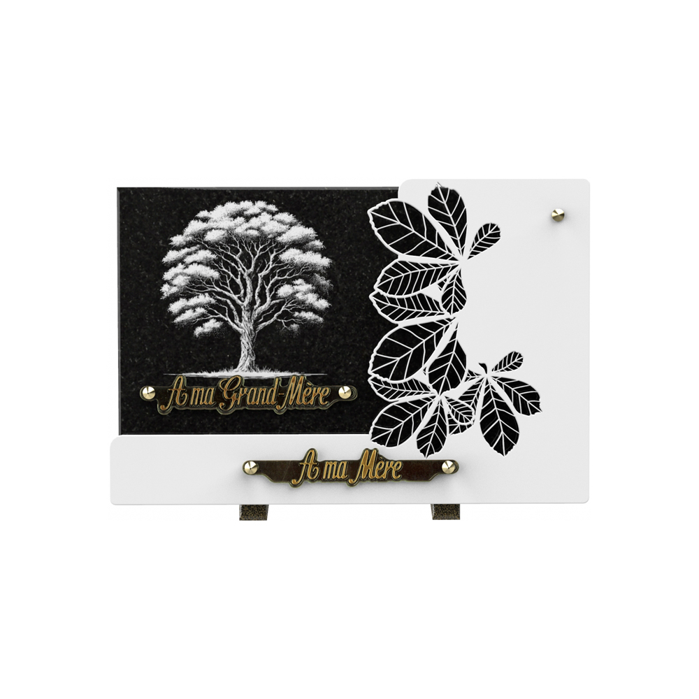 Plaque funéraire MANTILLE – Plaques Funéraires Créations® – vue complémentaire