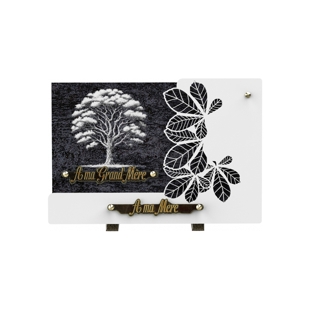 Plaque funéraire MANTILLE – Plaques Funéraires Créations® – vue complémentaire