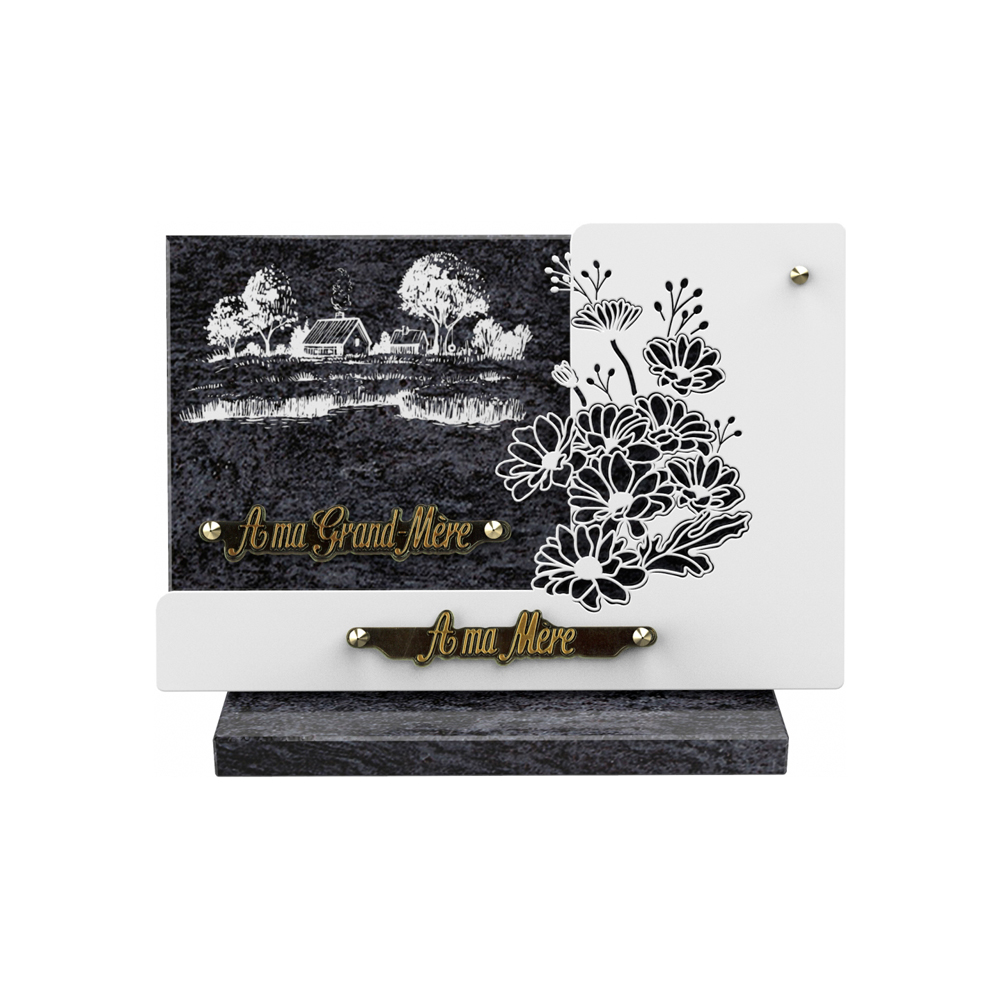 Plaque funéraire MANTILLE – Plaques Funéraires Créations® – vue complémentaire