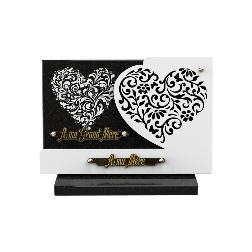Plaque funéraire MANTILLE – Plaques Funéraires Créations® – vue complémentaire