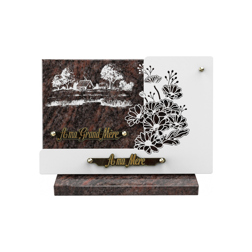 Plaque funéraire MANTILLE – Plaques Funéraires Créations® – vue complémentaire