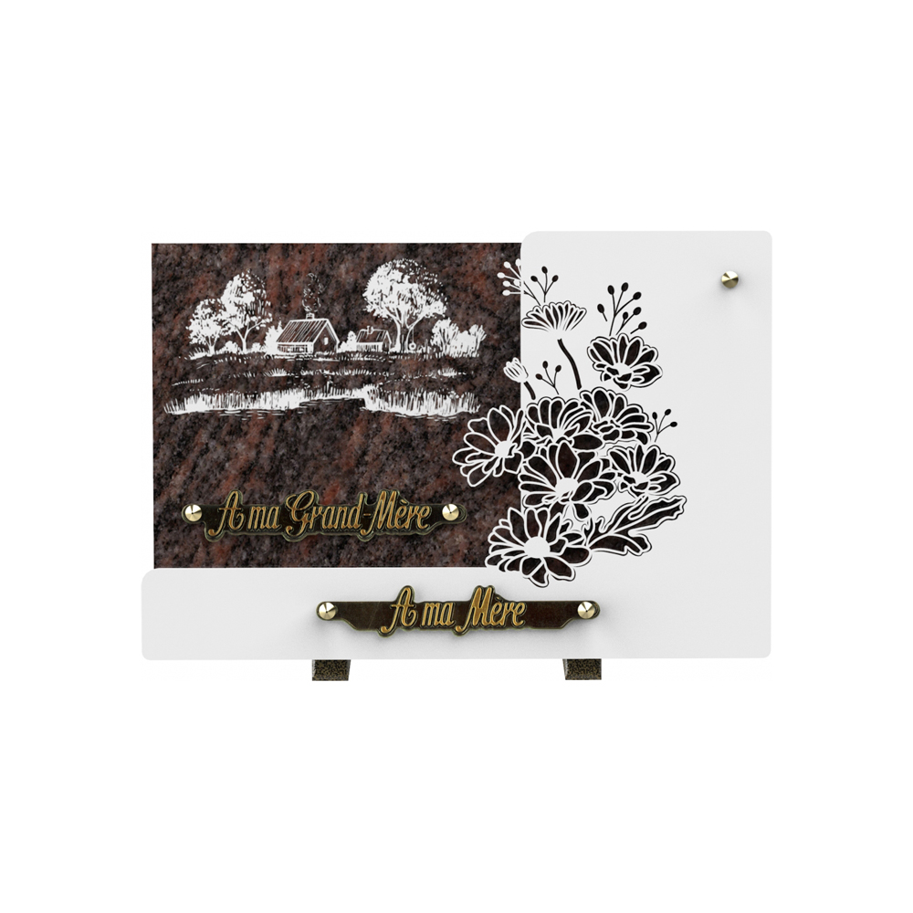 Plaque funéraire MANTILLE – Plaques Funéraires Créations® – vue complémentaire