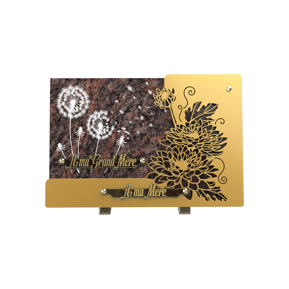 Plaque funéraire MANTILLE – Plaques Funéraires Créations® – vue complémentaire