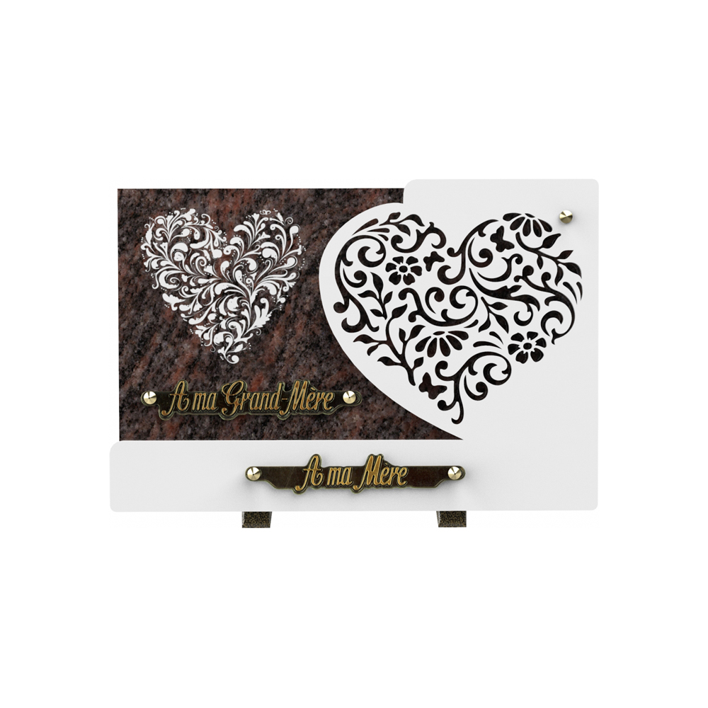 Plaque funéraire MANTILLE – Plaques Funéraires Créations® – vue complémentaire