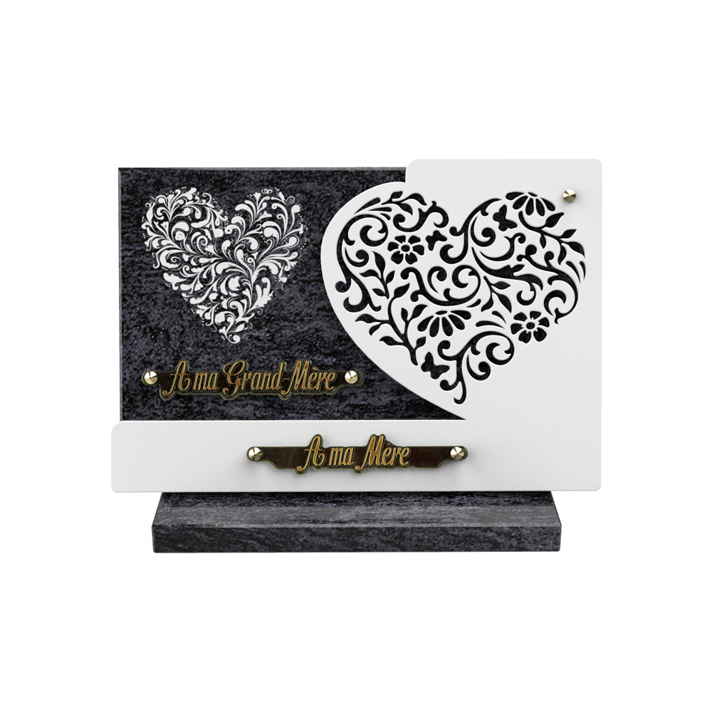 Plaque funéraire MANTILLE – Plaques Funéraires Créations® – vue complémentaire