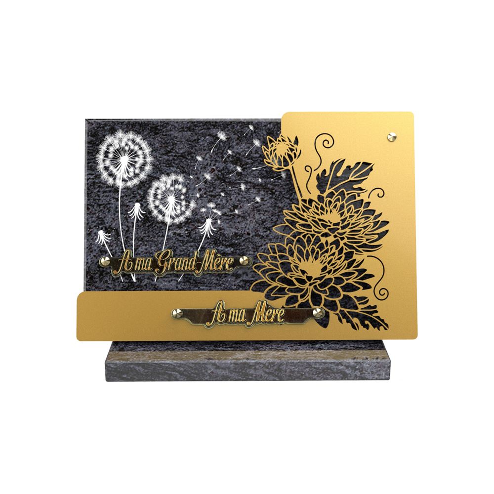 Plaque funéraire MANTILLE – Plaques Funéraires Créations® – vue complémentaire