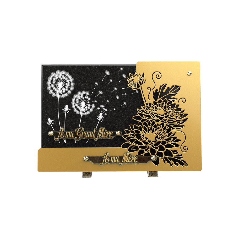 Plaque funéraire MANTILLE – Plaques Funéraires Créations® – vue complémentaire