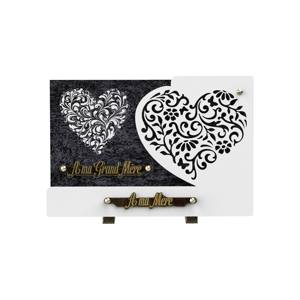 Plaque funéraire MANTILLE – Plaques Funéraires Créations® – vue complémentaire