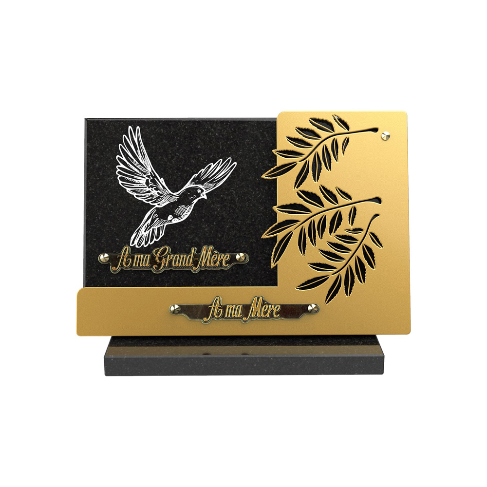 Plaque funéraire MANTILLE – Plaques Funéraires Créations® – vue complémentaire