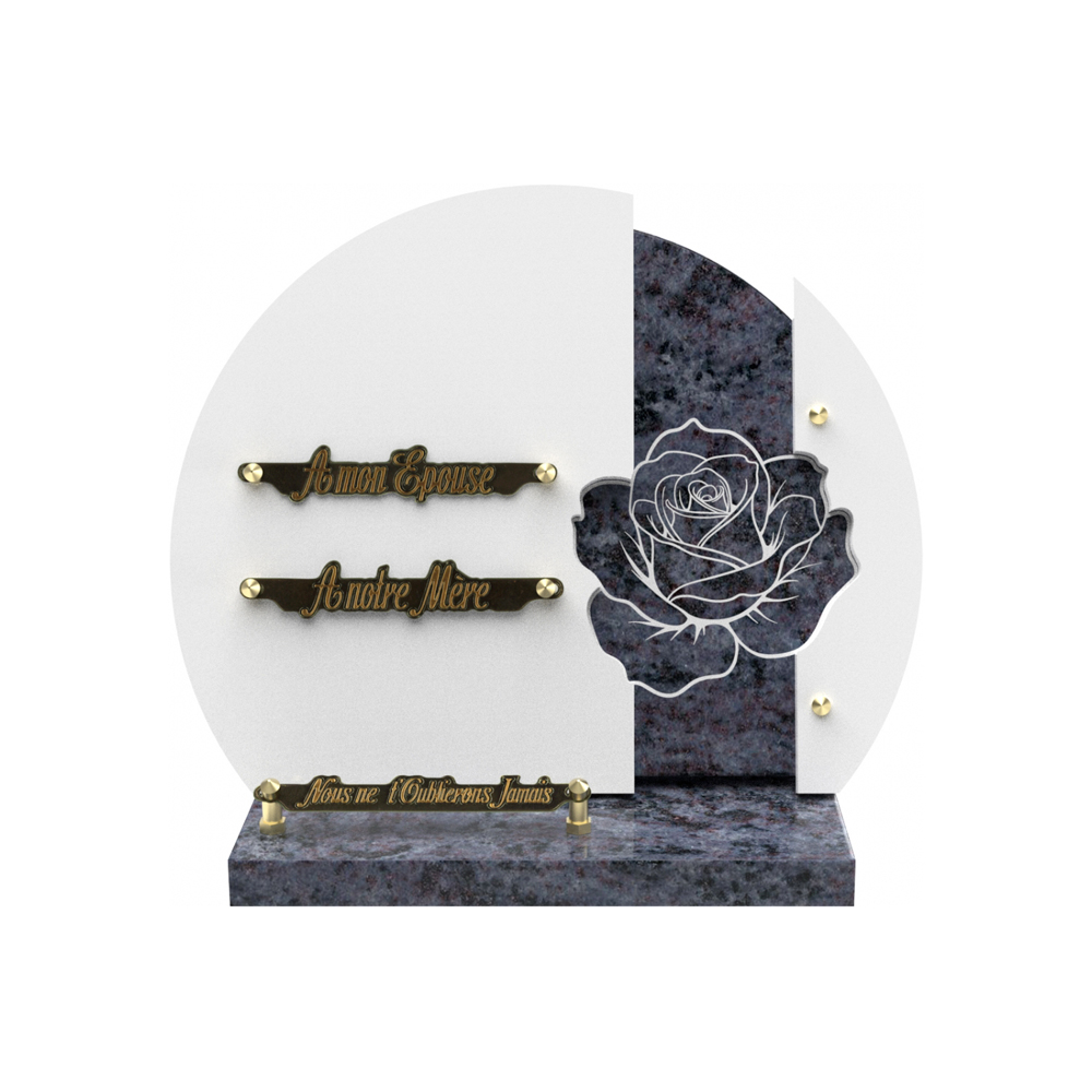 Plaque funéraire GLACIER – Plaques Funéraires Créations® – vue complémentaire