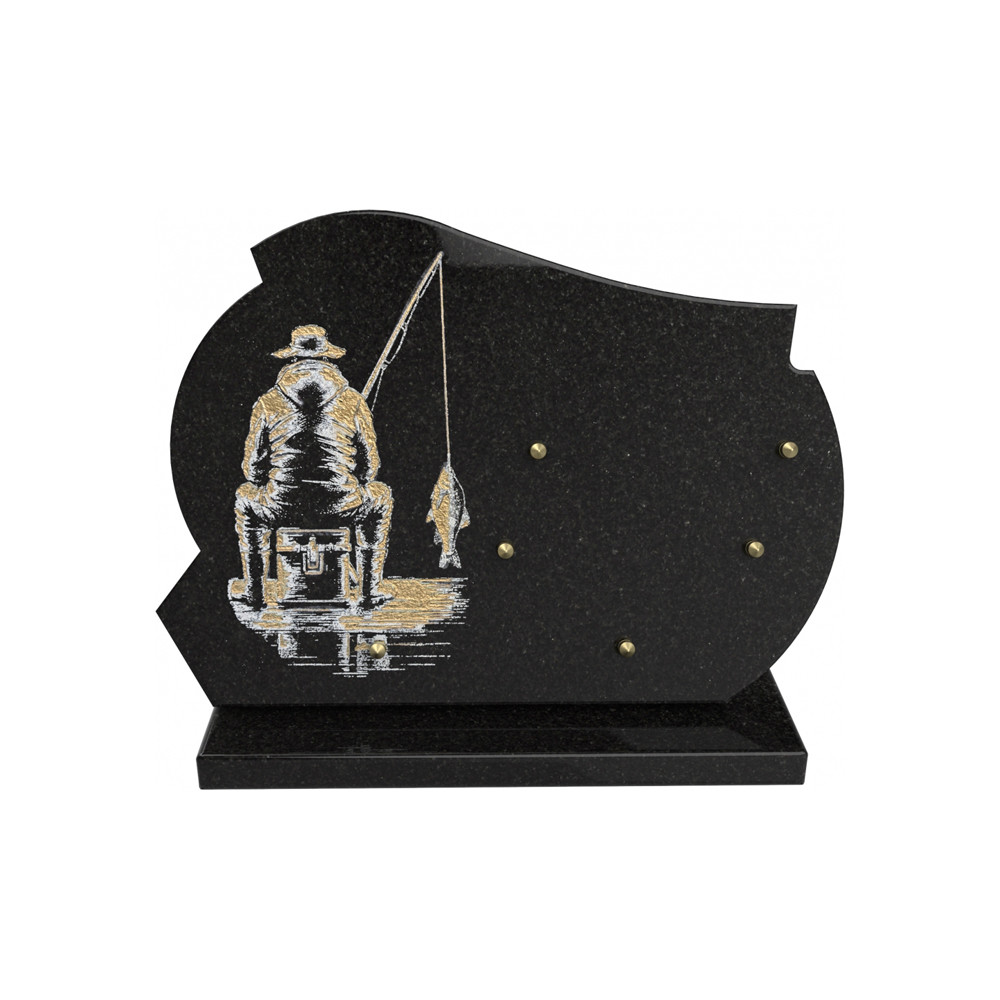 Plaque funéraire GOLDEN LINE 3 – Plaques Funéraires Créations® – vue complémentaire