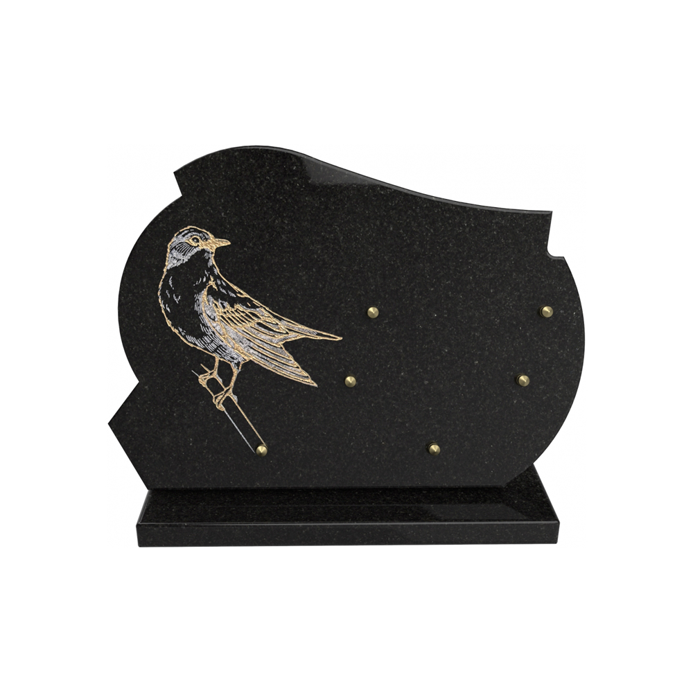 Plaque funéraire GOLDEN LINE 3 – Plaques Funéraires Créations® – vue complémentaire