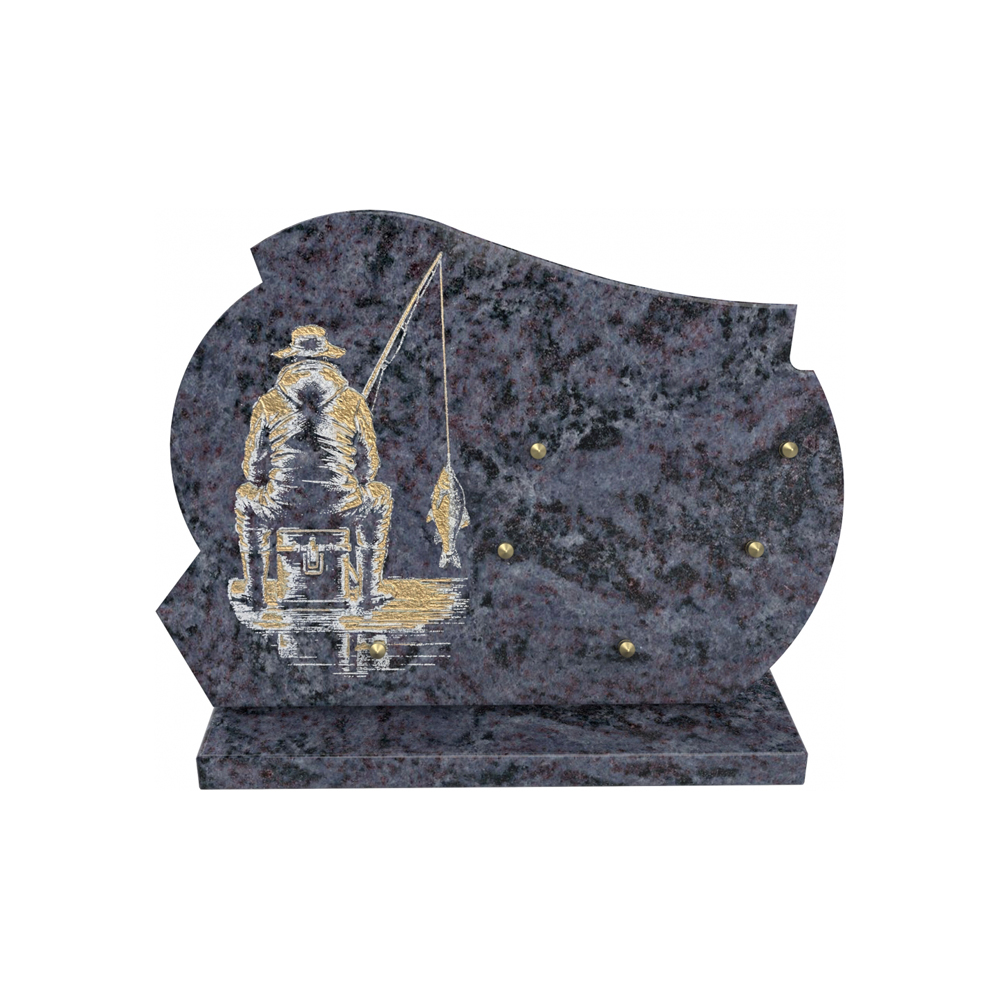 Plaque funéraire GOLDEN LINE 3 – Plaques Funéraires Créations® – vue complémentaire