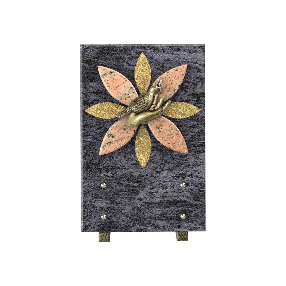 Plaque funéraire TOURNESOL – Plaques Funéraires Créations® – vue complémentaire