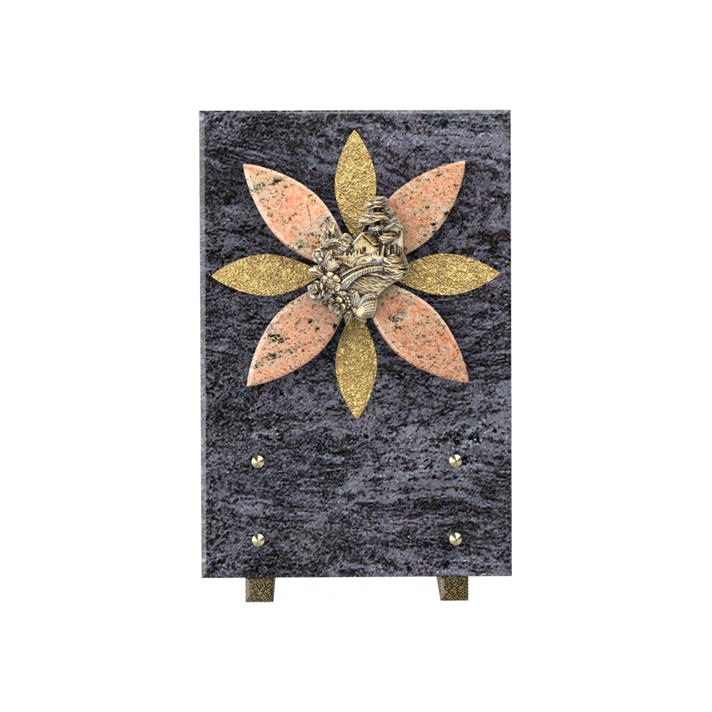 Plaque funéraire TOURNESOL – Plaques Funéraires Créations® – vue complémentaire