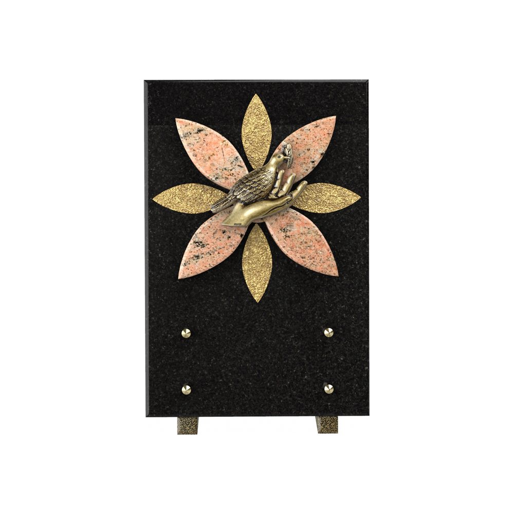 Plaque funéraire TOURNESOL – Plaques Funéraires Créations® – vue complémentaire