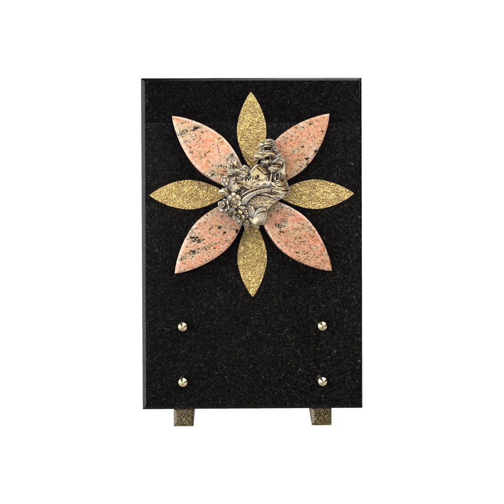 Plaque funéraire TOURNESOL – Plaques Funéraires Créations® – vue complémentaire