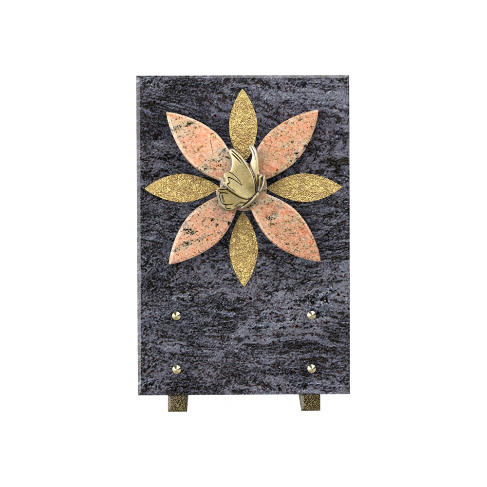 Plaque funéraire TOURNESOL – Plaques Funéraires Créations® – vue complémentaire