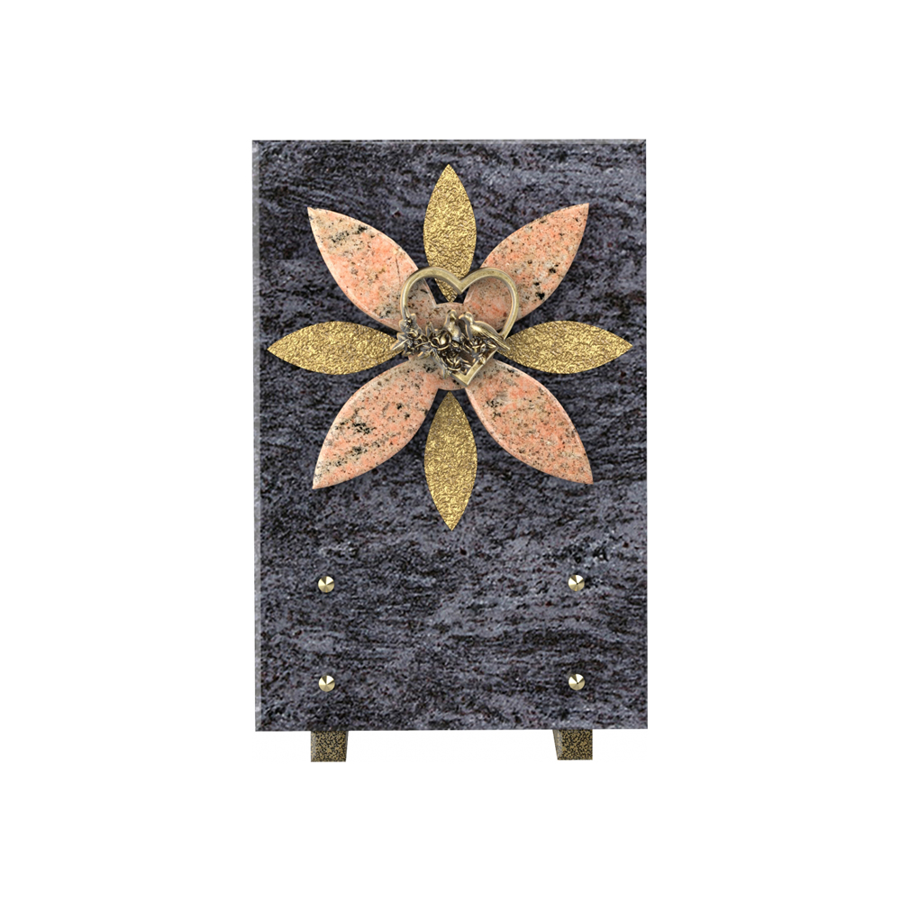 Plaque funéraire TOURNESOL – Plaques Funéraires Créations® – vue complémentaire
