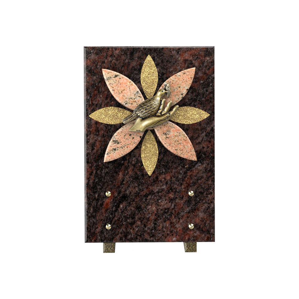 Plaque funéraire TOURNESOL – Plaques Funéraires Créations® – vue complémentaire