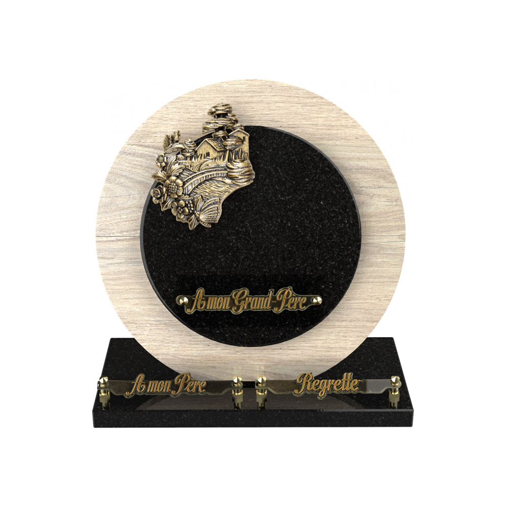 Plaque funéraire DURAMEN – Plaques Funéraires Créations® – vue complémentaire