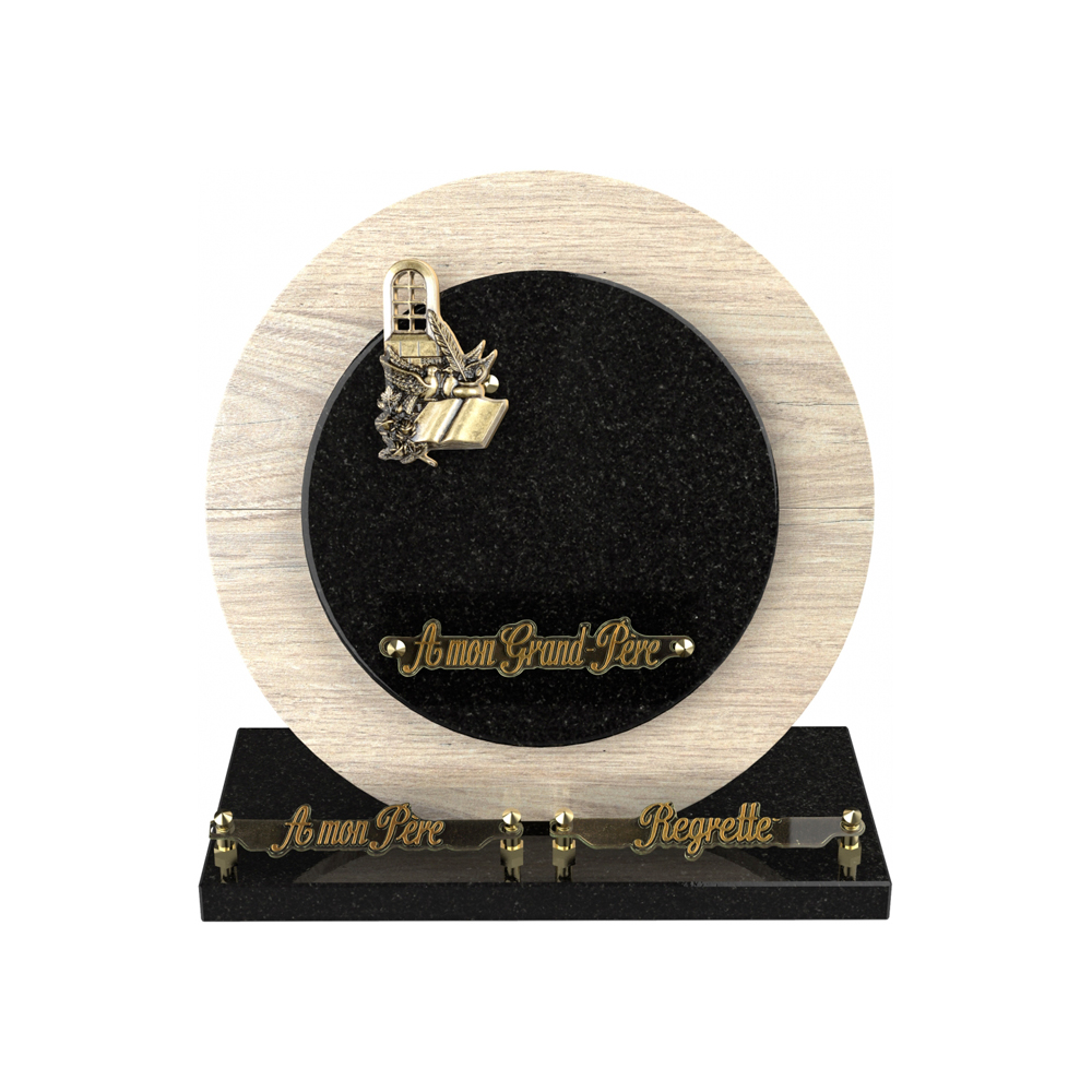 Plaque funéraire DURAMEN – Plaques Funéraires Créations® – vue complémentaire