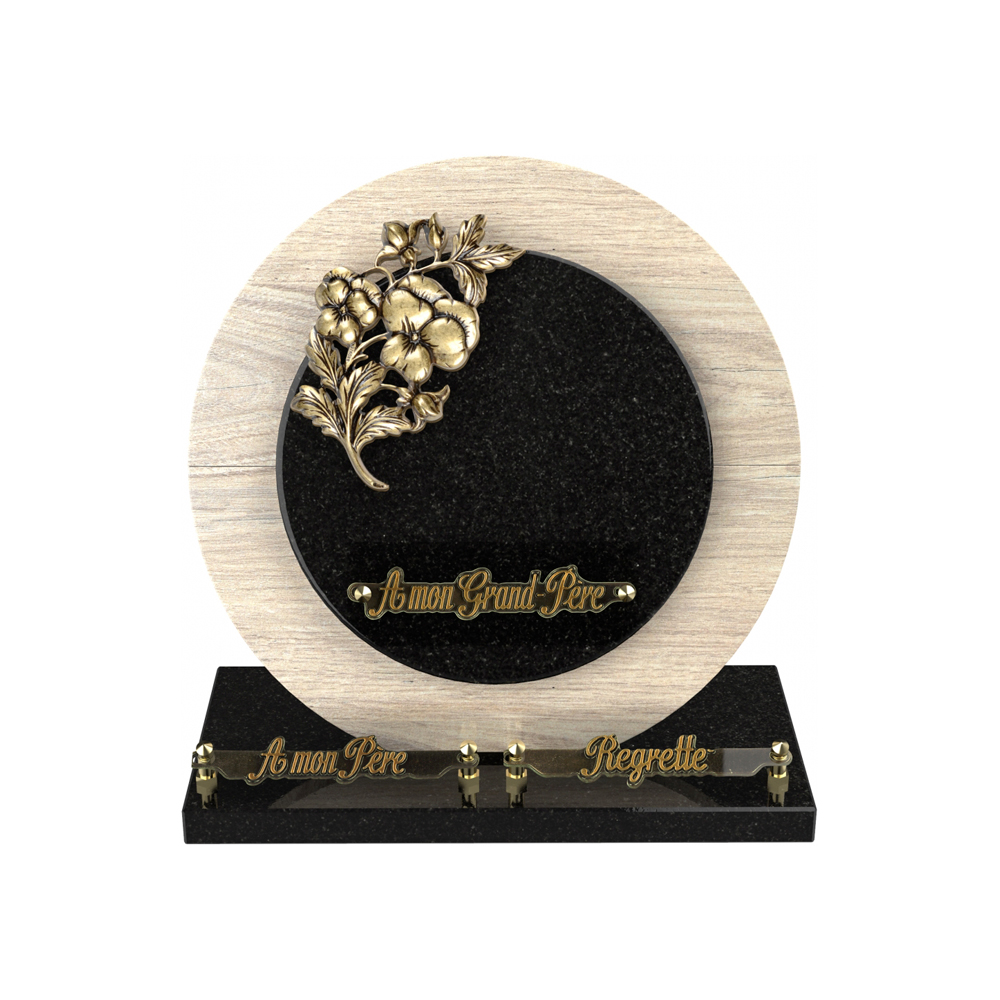 Plaque funéraire DURAMEN – Plaques Funéraires Créations® – vue complémentaire