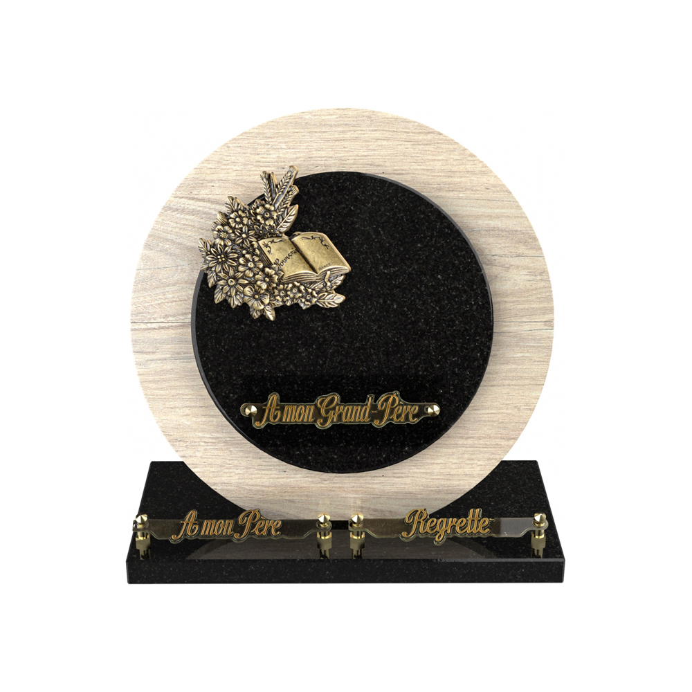 Plaque funéraire DURAMEN – Plaques Funéraires Créations® – vue complémentaire
