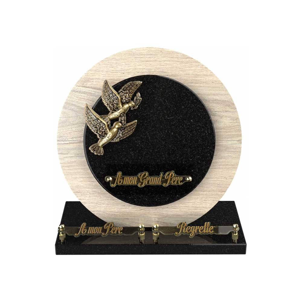Plaque funéraire DURAMEN – Plaques Funéraires Créations® – vue complémentaire