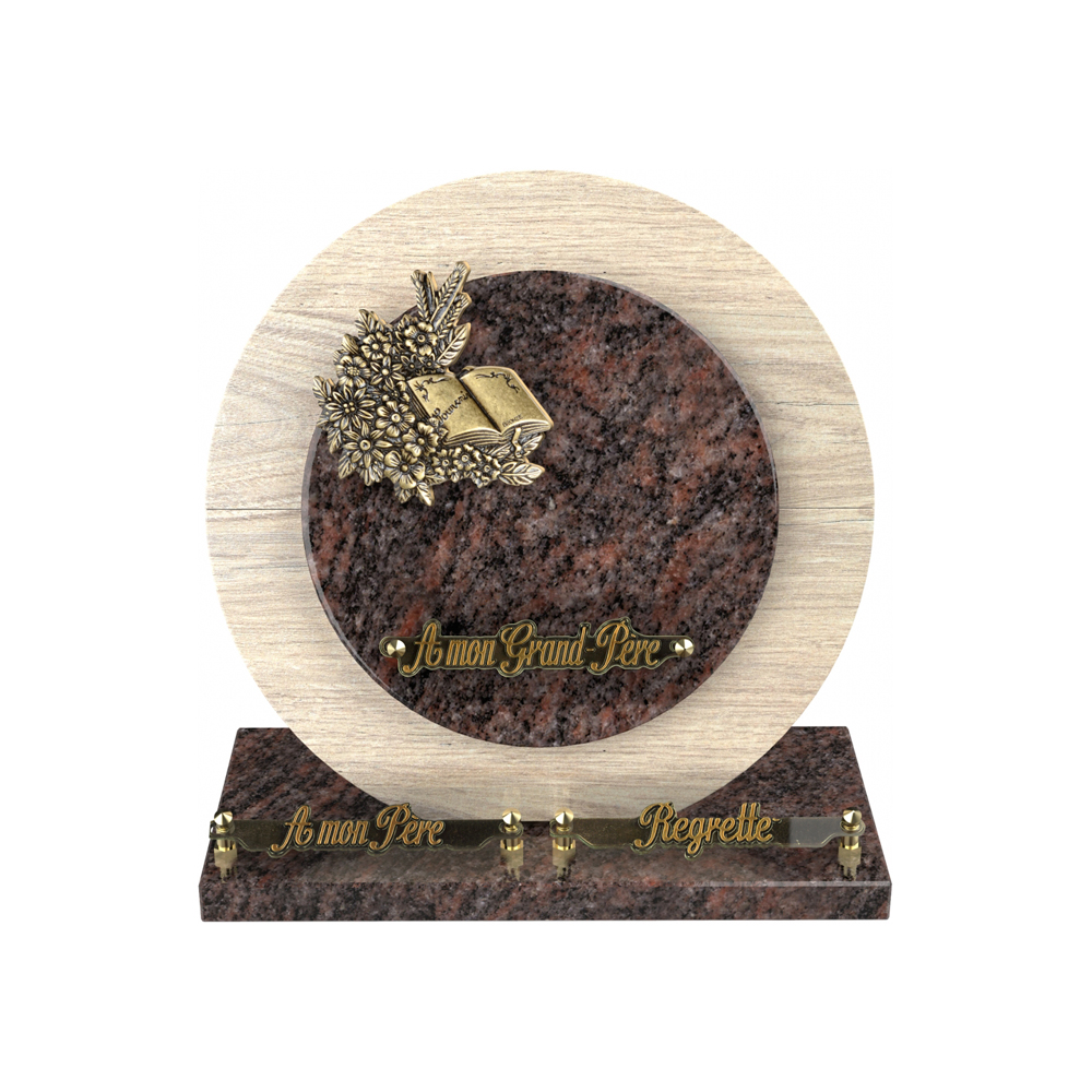 Plaque funéraire DURAMEN – Plaques Funéraires Créations® – vue complémentaire